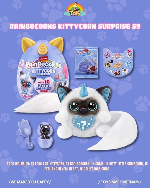Trứng Bất Ngờ ZURU TOYS Rainbocorns Kittycorn Surprise S9 - Đồ Chơi Trải Nghiệm Sưu Tầm
