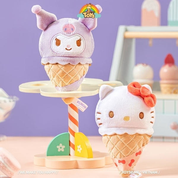 ĐỒ CHƠI TÚI MÙ MÓC KHÓA SANRIO CHARACTERS ICE CREAM CONE SERIES