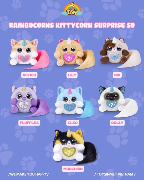 Trứng Bất Ngờ ZURU TOYS Rainbocorns Kittycorn Surprise S9 - Đồ Chơi Trải Nghiệm Sưu Tầm