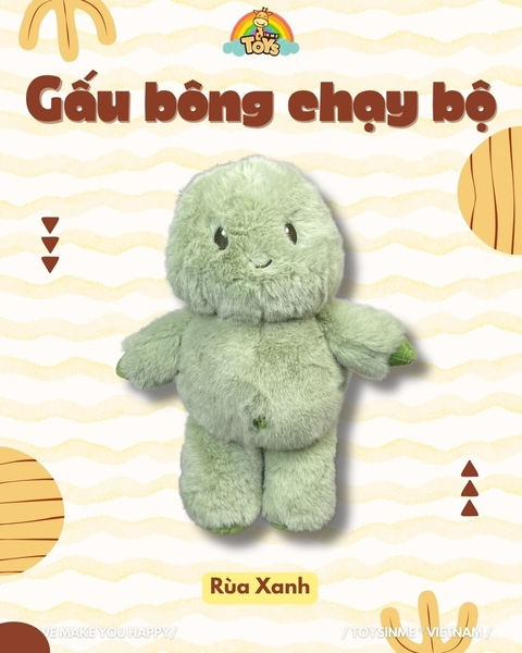 ĐỒ CHƠI GẤU BÔNG CHẠY BỘ - THÚ NHỒI BÔNG CAO CẤP 45CM