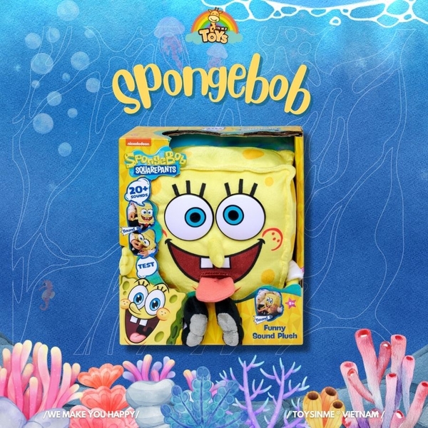 ĐỒ CHƠI GẤU BÔNG SPONGEBOB PHÁT ÂM THANH - SPONGEBOB FEATURE PLUSH 30CM