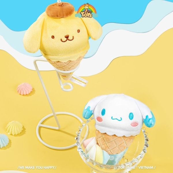 ĐỒ CHƠI TÚI MÙ MÓC KHÓA SANRIO CHARACTERS ICE CREAM CONE SERIES