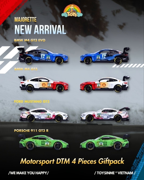 ĐỒ CHƠI XE MÔ HÌNH MAJORETTE MOTORSPORT DTM 4 PIECES GIFTPACK