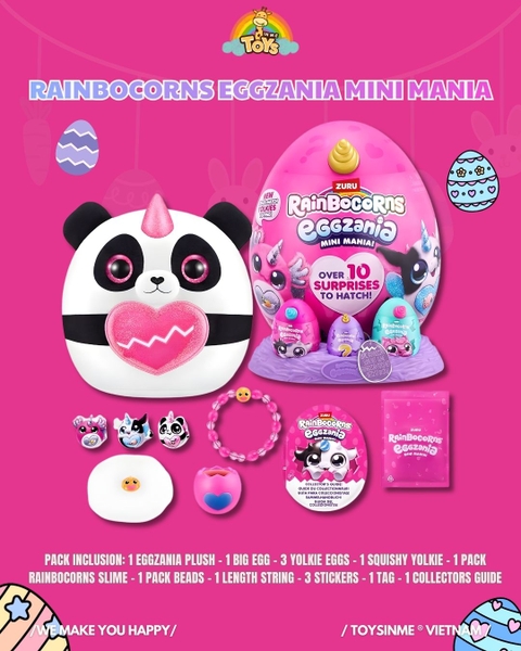 Trứng Bất Ngờ ZURU TOYS Rainbocorns Eggzania Mini Mania - Đồ Chơi Trải Nghiệm Sưu Tầm