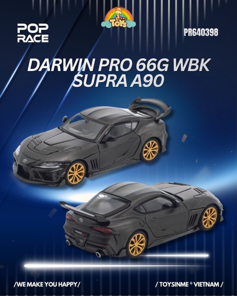 XE MÔ HÌNH POPRACE 1:64- DARWIN PRO 66G WBK SUPRA A90 CARBON EDITION- PR640398