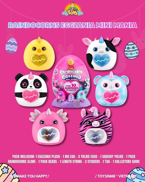 Trứng Bất Ngờ ZURU TOYS Rainbocorns Eggzania Mini Mania - Đồ Chơi Trải Nghiệm Sưu Tầm