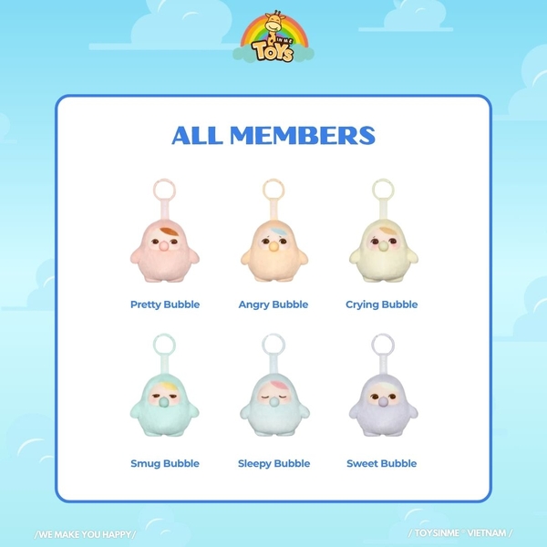 ĐỒ CHƠI HỘP MÙ PUCKY BEANIE BUBBLE UP SERIES - PLUSH PENDANT BLIND BOX