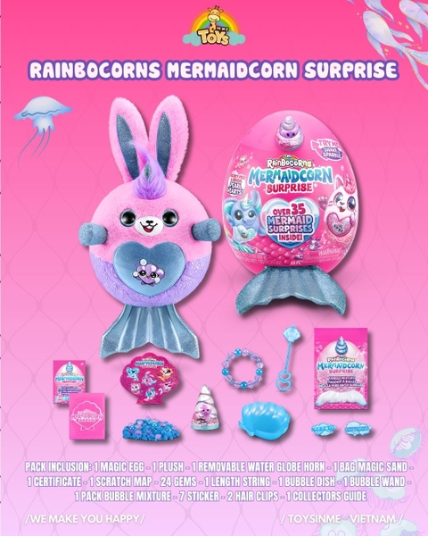 Trứng Bất Ngờ ZURU TOYS Rainbocorns Mermaidcorn Surprise - Đồ Chơi Trải Nghiệm Sưu Tầm