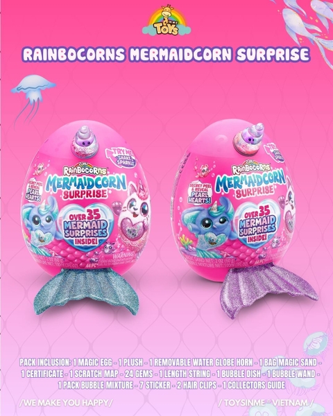 Trứng Bất Ngờ ZURU TOYS Rainbocorns Mermaidcorn Surprise - Đồ Chơi Trải Nghiệm Sưu Tầm