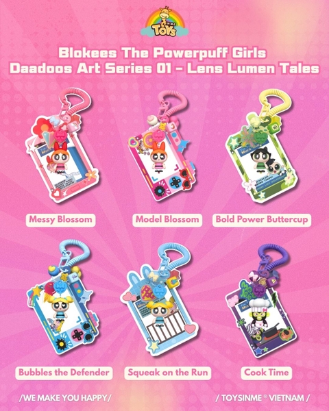 ĐỒ CHƠI HỘP MÙ MÓC KHÓA BLOKEES POWERPUFF GIRL DAADOOS