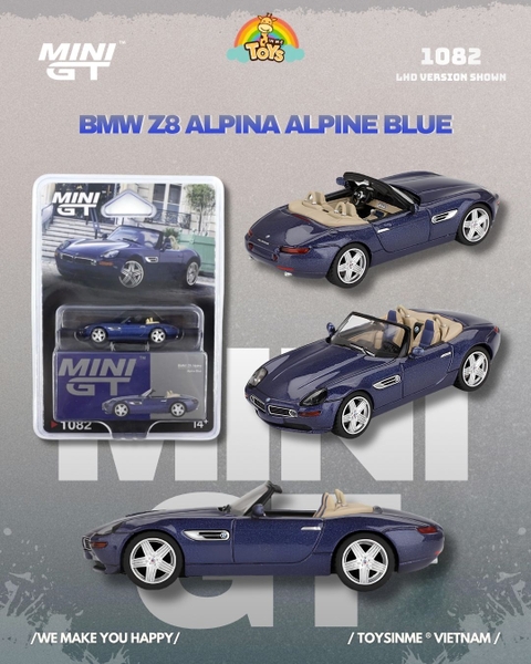 ĐỒ CHƠI XE MÔ HÌNH MINIGT 1:64 - BMW Z8 Alpina Alpine Blue - MGT01082