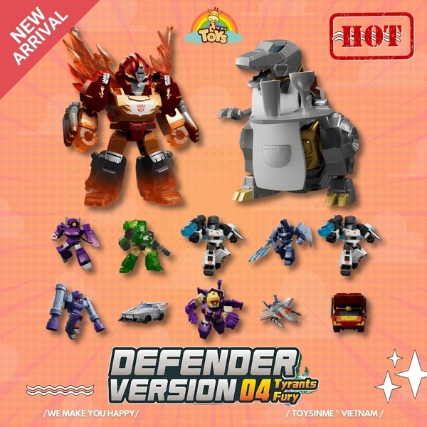ĐỒ CHƠI MÔ HÌNH LẮP RÁP BLOKEES TRANSFORMERS DEFENDER - 04 TYRANTS FURY