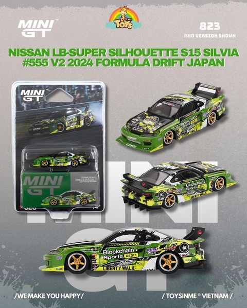 ĐỒ CHƠI XE MÔ HÌNH MINIGT 1:64 - Nissan LB-Super Silhouette S15 Silvia - MGT00823