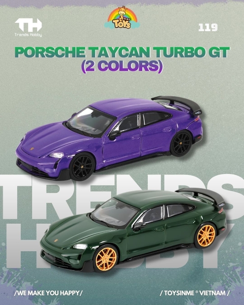 ĐỒ CHƠI XE MÔ HÌNH TRENDS HOBBY 1:64 - Porsche Taycan Turbo GT