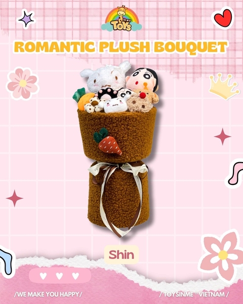 SET HOA GẤU BÔNG NHÂN VẬT HOẠT HÌNH - ĐỒ CHƠI QUÀ TẶNG LƯU NIỆM