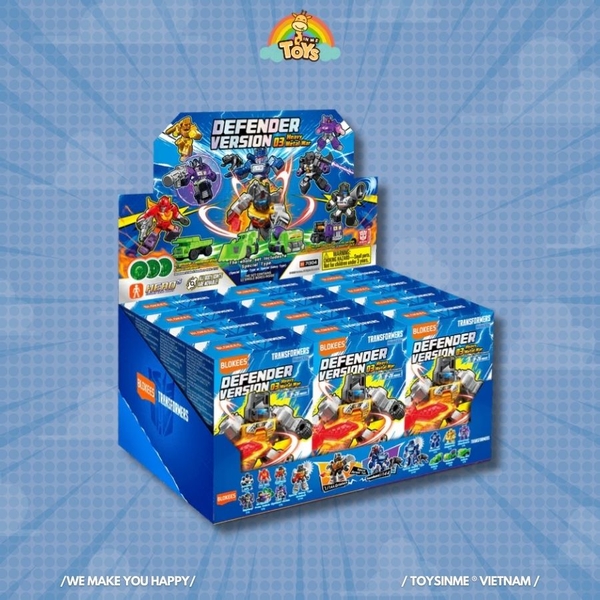 ĐỒ CHƠI MÔ HÌNH LẮP RÁP BLOKEES TRANSFORMERS DEFENDER - 03 HEAVY METAL WAR