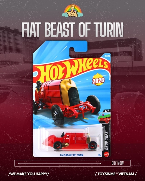 ĐỒ CHƠI XE MÔ HÌNH HOT WHEELS FIAT BEAST OF TURIN