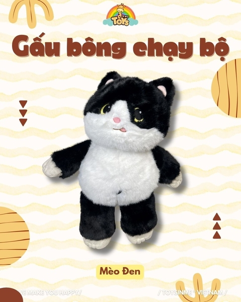 ĐỒ CHƠI GẤU BÔNG CHẠY BỘ - THÚ NHỒI BÔNG CAO CẤP 45CM