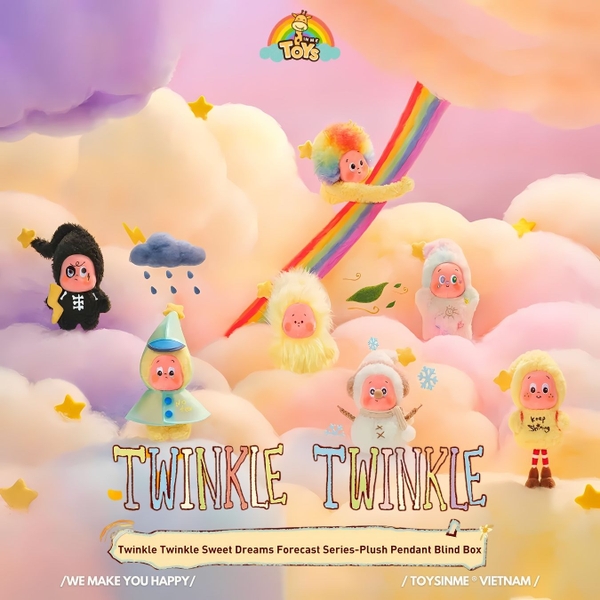 MÓC KHÓA GẤU BÔNG TWINKLE TWINKLE V3 - SWEET DREAMS FORECAST KEY RING SERIES