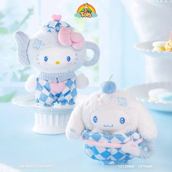 ĐỒ CHƠI HỘP MÙ MÓC KHÓA SANRIO CHARACTERS BLUE FLUTTER SERIES PLUSH RELAXING TOY