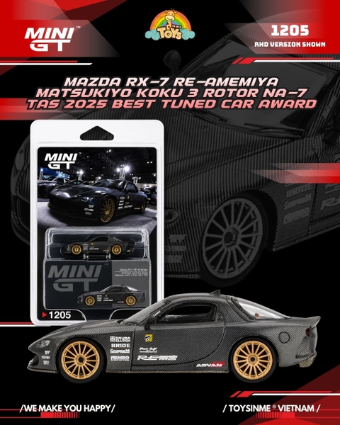 XE MÔ HÌNH MINIGT 1:64 MAZDA RX7 REAMEMIYA MGT01205