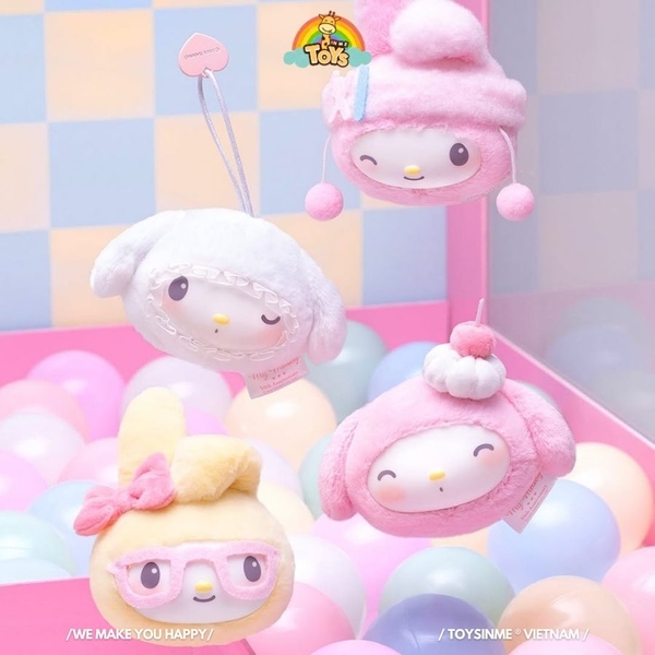 ĐỒ CHƠI TÚI MÙ MÓC KHÓA MY MELODY - ADORABLE BUNNE SERIES PLUSH RELAXING