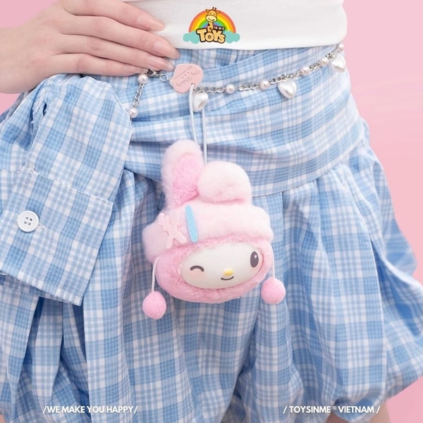 ĐỒ CHƠI TÚI MÙ MÓC KHÓA MY MELODY - ADORABLE BUNNE SERIES PLUSH RELAXING
