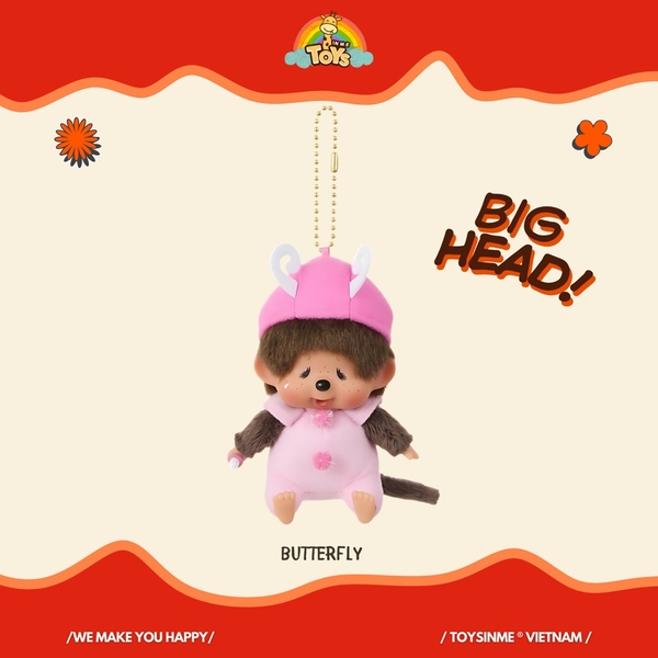 ĐỒ CHƠI MÓC KHÓA KEYRING MONCHHICHI PLUSH 11CM