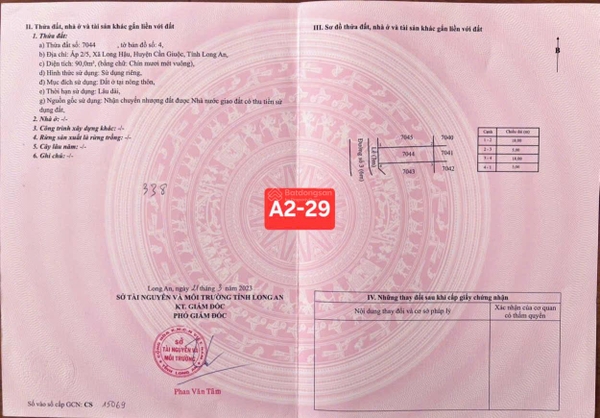 Bán đất Cần Giuộc khu định cư Thái Sơn