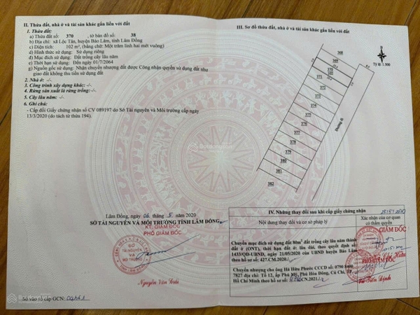 Mua bán đất Bảo Lộc đường Lê Thị Riêng sẵn 200m2