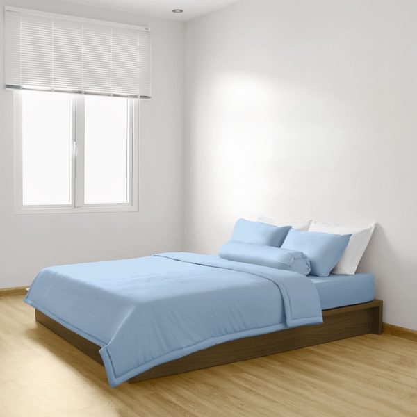 Bộ Chăn Ga Gối Xanh Biêng Biếc Chagota Bedding Mềm Mịn, Mát Lạnh Cao Cấp Thoáng Mát Cho Gia Đình Bạn 1m4