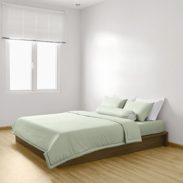 Bộ Chăn Ga Gối Xanh Thì Thầm Chagota Bedding Mềm Mịn, Mát Lạnh Cao Cấp Thoáng Mát Cho Gia Đình Bạn 1m6