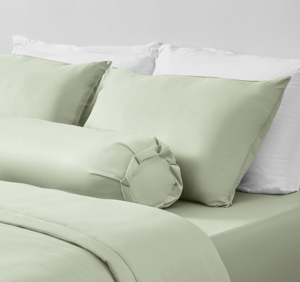 Ga Giường Lẻ Lụa Ice Silk Xanh Thì Thầm, Drap Nệm Bo Chun Mềm Mát, Mát Lạnh 1m4