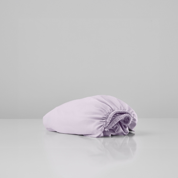 Ga Giường Lẻ Lụa Ice Silk Tím Sim, Drap Nệm Bo Chun Mềm Mát, Mát Lạnh 1m8