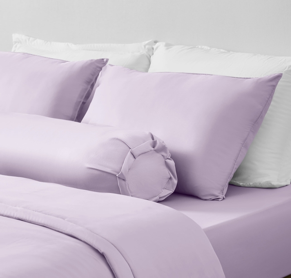 Ga Giường Lẻ Lụa Ice Silk Tím Sim, Drap Nệm Bo Chun Mềm Mát, Mát Lạnh 2m