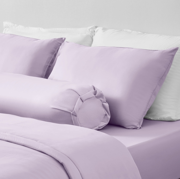 Bộ Ga Gối Chun Tím Sim Chagota Bedding Mềm Mịn, Mát Lạnh Cao Cấp Thoáng Mát Cho Gia Đình Bạn 1m2