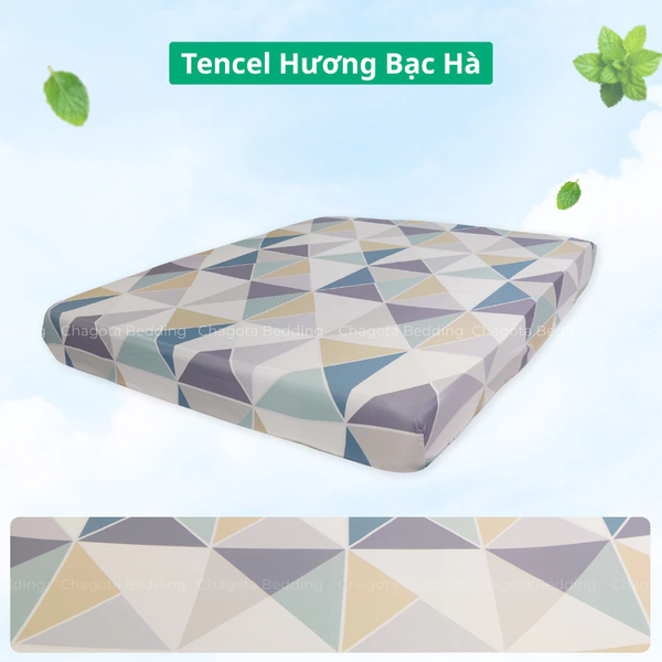 Ga Giường Lẻ Ice Mint BH36 Tinh chất Bạc Hà kháng Khuẩn Nhiều Hoạ Tiết 2m2