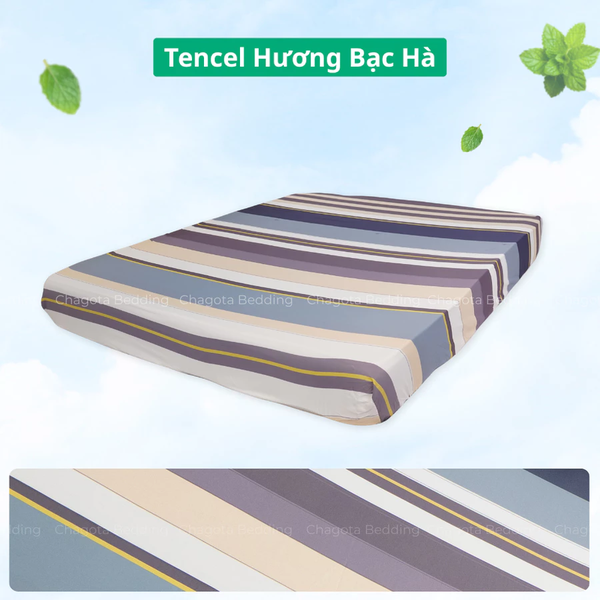Ga Giường Lẻ Ice Mint BH37 Tinh chất Bạc Hà kháng Khuẩn Nhiều Hoạ Tiết 2m2