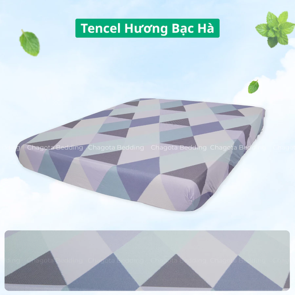 Ga Giường Lẻ Ice Mint BH38 Tinh chất Bạc Hà kháng Khuẩn Nhiều Hoạ Tiết 1m6