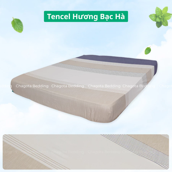 Ga Giường Lẻ Ice Mint BH40 Tinh chất Bạc Hà kháng Khuẩn Nhiều Hoạ Tiết 1m6