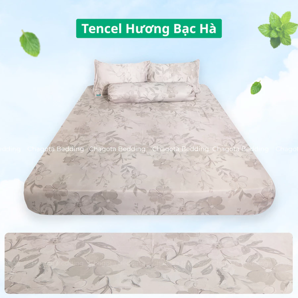 Bộ Ga Gối Chun Ice Mint BH49 Hương Bạc Hà Đặc Trưng, Kháng Khuẩn Nhiều Họa Tiết 2m