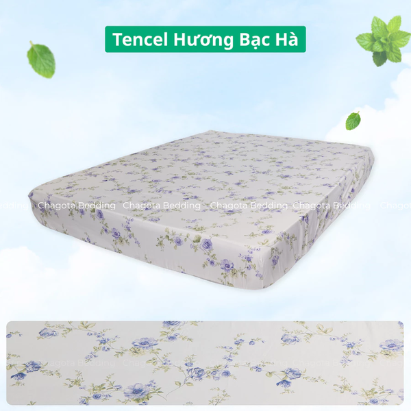 Ga Giường Lẻ Ice Mint BH50 Tinh chất Bạc Hà kháng Khuẩn Nhiều Hoạ Tiết 1m4