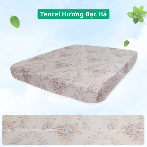 Ga Giường Lẻ Ice Mint BH57 Tinh chất Bạc Hà kháng Khuẩn Nhiều Hoạ Tiết 1m8