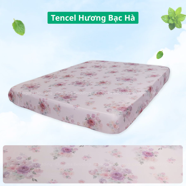 Ga Giường Lẻ Ice Mint BH59 Tinh chất Bạc Hà kháng Khuẩn Nhiều Hoạ Tiết 1m6