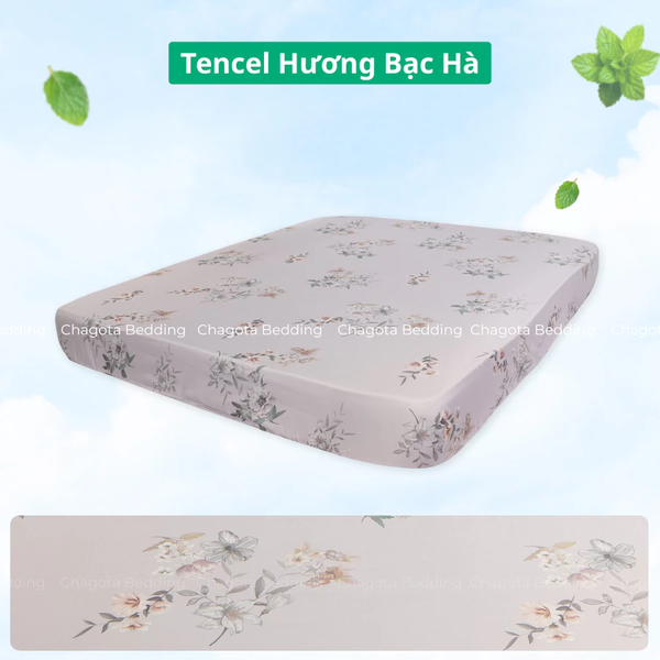 Ga Giường Lẻ Ice Mint BH60 Tinh chất Bạc Hà kháng Khuẩn Nhiều Hoạ Tiết 1m4