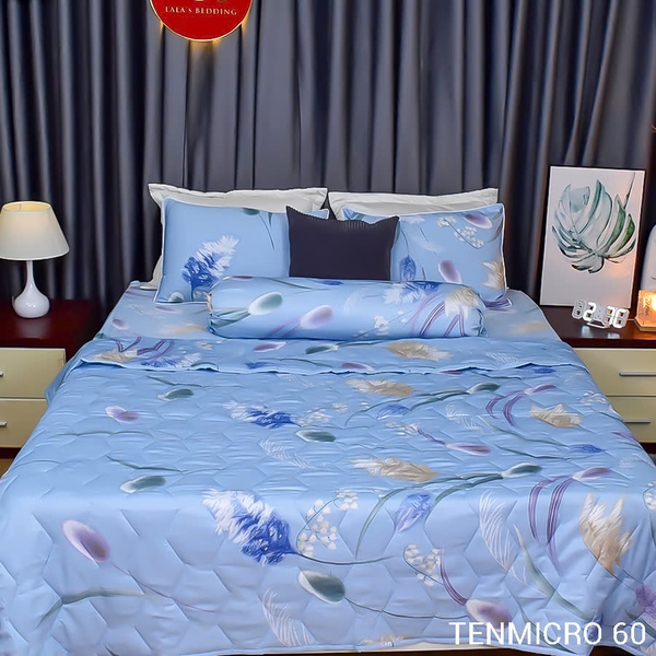 Bộ Ga Gối Chun Tencel Microfiber 60 Mát Lạnh Kháng Khuẩn 4 Món 1m2x2m
