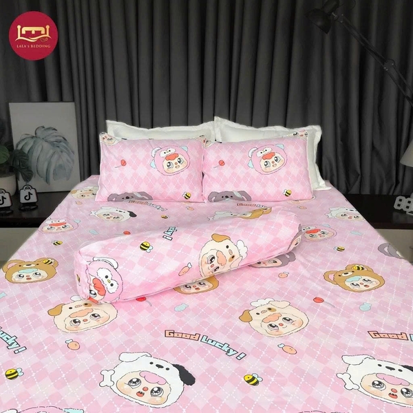 Bộ Ga Gối Chun Tencel Microfiber 87 Mát Lạnh Kháng Khuẩn 4 Món 2mx2m