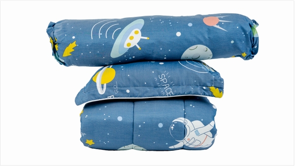 Bộ Nệm Trẻ Em Chagota Phi Hành Gia 5 Món Rayon Microfiber Kháng Khuẩn 75x115cm