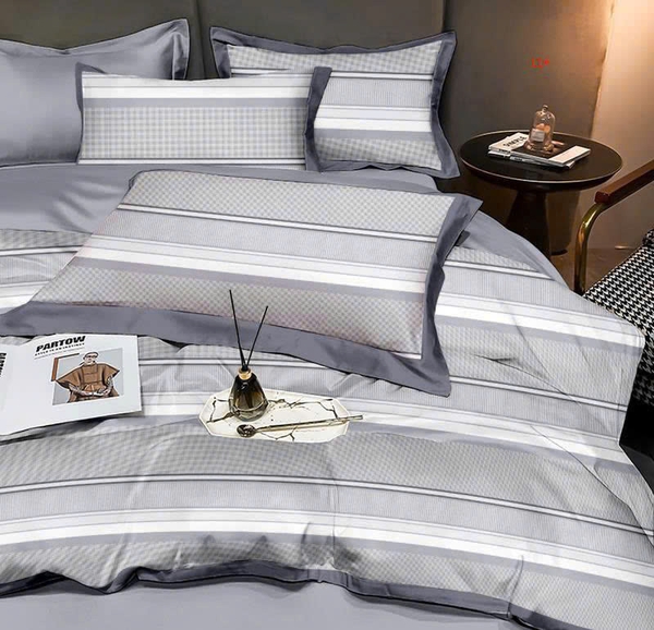Bộ Chăn Ga Gối Lyocell T220s Luxury 37 Mát Lạnh Thoáng Khí 5 Món 2mx2m