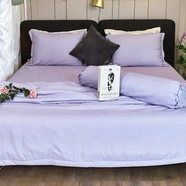 Bộ Chăn Ga Gối Lyocell T220s Luxury 04 Mát Lạnh Thoáng Khí 5 Món 1m6x2m